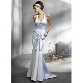 Halter Mermaid Big V Neck Evening Dress/bridesmaid Dress Floor-length Free Shipping Wholesale Price Top Quality