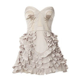 Beautiful Ruffle Prom Strapless Style Chic & Modern Evening Dress