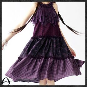 Romantic Purple Petal Lace Style Knee Length Prom Dresses