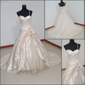 2010 Luxury Sexy Emrboidery Bridal Dress JJ2063