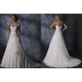 New Arrival Princess A-Line Wedding Gowns Strapless Floor-Length Sequined Princess Wedding Dresses