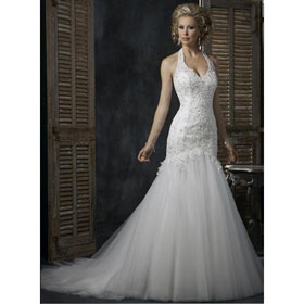 Wholesale New Sexy Stunning Mermaid Halter Wedding Dress /Gown Ball Gown Size 2--30