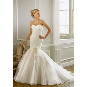 Free Shipping ML373 Sweetheart Mermaid Organza Bridal Gown