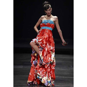 Asymmetrical Satin & Silk Red Sleevless Evening Dresses