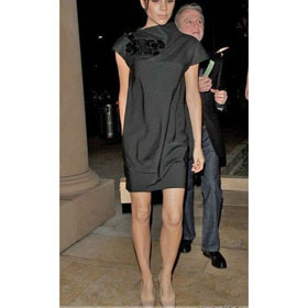 Black Beaded Silk Material Elegant Stylish Evening Dresses