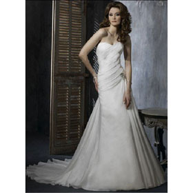 OL-0085 Freeshipping Gorgeous Bridal Watteau Train Wedding Dresses