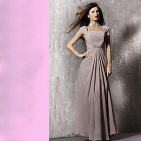 Attractive Cap Sleeve Chiffon Gown Floor Length Wedding Dress