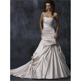 Freeshipping DL706 Gorgeous Bridal Watteau Train Wedding Dresses