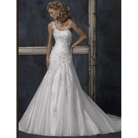 Freeshipping DL705 Gorgeous Bridal Watteau Train Wedding Dresses
