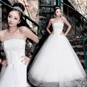 Hourglass Strapless Princess Sweetheart Tulle Misses Luxury Wedding Dresses