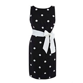 Elegant Monochrome Shift Style Knee Length Evening Dresses