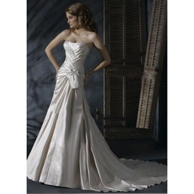 Custom Made A-Line Taffeta Sleeveless Evening Dress