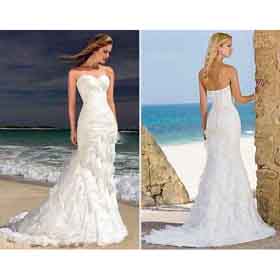 Ella Wedding Dresses Beach Trumpet Mermaid Organza Gown Jobridal Custom Made Style 5468