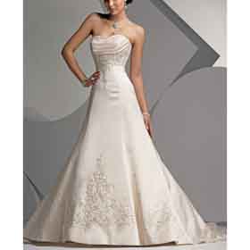 Freeshipping Gorgeous Bridal Watteau Train Wedding Dresses