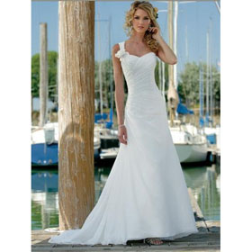 Freeshipping Gorgeous Bridal Watteau Train Wedding Dresses