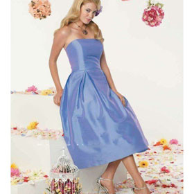 Custom Made Sexy Chiffon Lovely Strapless Evening Dress Princess Knee-length Wedding Dresses