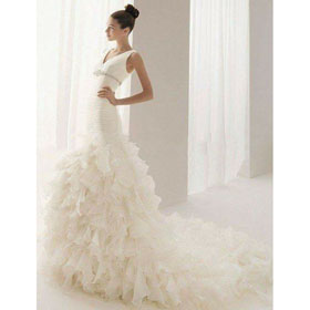 Free Shipping Ruffle Ruched Mermaid Fashion Sexy Bridal Wedding Dress/evening Dress Gown/bridesmaid Dress/wedding Accessory/veil