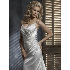 OL-0033 Freeshipping Gorgeous Bridal Watteau Train Wedding Dresses