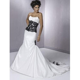Custom Made Noble Free Shipping Mermaid Satin Strapless Sleeveless Wedding Dresses For Bride