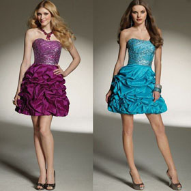 Above Knee Criss-Cross Crystal Gorgeous Sweetheart Satin Taffeta Beaded Homecoming Dress