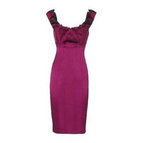 Unique Purple Color Cocktail Style Knee Length Prom Dress