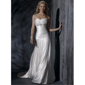 OL-0055 Free Shipping Gorgeous Watteau Train Bridal Wedding Dresses Wedding Gown