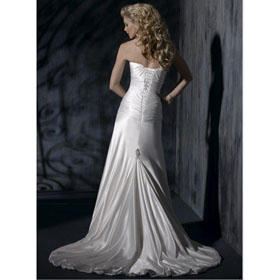 OL-0056 Free Shipping Gorgeous Watteau Train Bridal Wedding Gown Wedding Gown