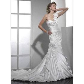 2011 Year New Style One-shoulder Mermaid Wedding Dress