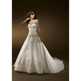 Freeshipping Gorgeous Bridal Watteau Train Wedding Dresses