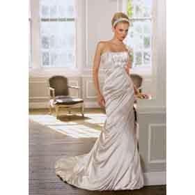 Ball Gown Sleeveless Satin Floor Length Wedding Dresses