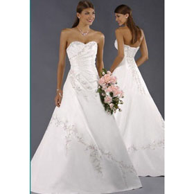 Beading Strapless Sweetheart Backless White Floor-length Prom Dresses