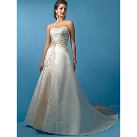 Halter Cathedral Train Appliques Floor-Length Wedding Dresses