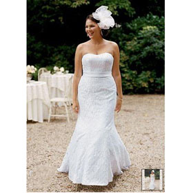 Floor Length Noble Zipper Lace Strapless Sleeveless Mermaid Wedding Dresses