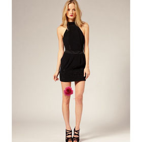 Black Beading Sleeveless Backless Short Sheath Homecoming Dresses