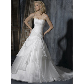 OL-0071 Freeshipping Gorgeous Watteau Train Bridal Wedding Dress Wedding Gown