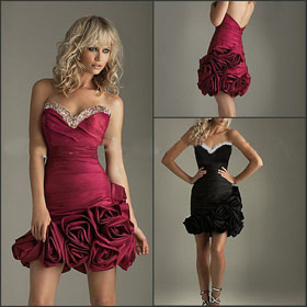 Free Shipping!QNEG0034 2011 New High Quality Strapless High Low Prom Dress