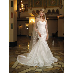 OL-1334 Free Shipping Wholesale Gorgeous Plated Organza Bridal Wedding Dress