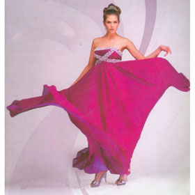 Graceful Design Floor Length Unique Rose Red Color Prom Dress
