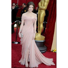 Sheath Column Off-The-Shoulder Chiffon Design Celebrity Dresses