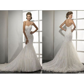 Luxury Mermaid Wedding Gown Chapel Train SL-4455