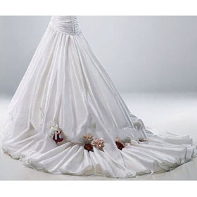Strapless Sleeveless Taffeta Draped Lace-up Luxury Wedding Dresses
