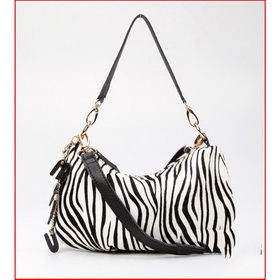 Genuine Leather Zebra Pattern Style Sexy Lady's Cross-Body Bags