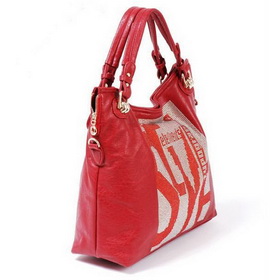Fashion Lady's Red Alphabet PU Material Smooth Handfeel Tote Dual Function Bags