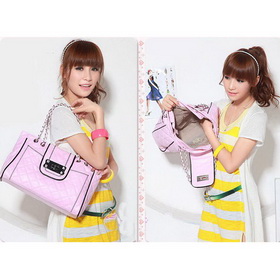 Vogue Solid Metal Frame Female Aslant PU Pink Certificate Messenger Bags