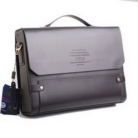 New Cross-section Men's Business Genuine Leather Softback Shoulder Bag