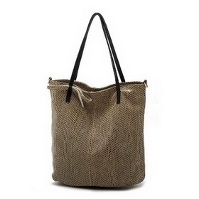 Fashionable Lady's Elegant Snake Skin Genuine Leather Designer Zipper Tote Bag