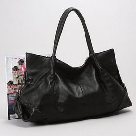 100% Genuine Leather Solid Type Fashion Lady's Zip Pocket Shoulder Bag