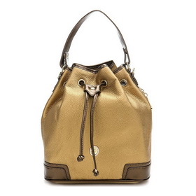 Genuine Leather Women's Gold Color Adjustable Tote Dual Function Bag