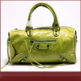 Unique Green Color Cowhide Leather Lady's Stylish Cross-Body Bags