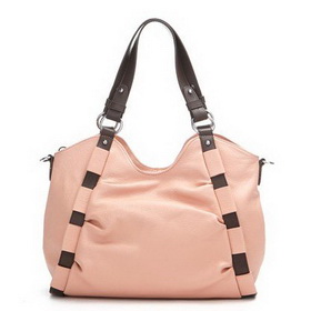 New Designer Women's Fashion Pink Genuine Leather Portable Dual Function Bag